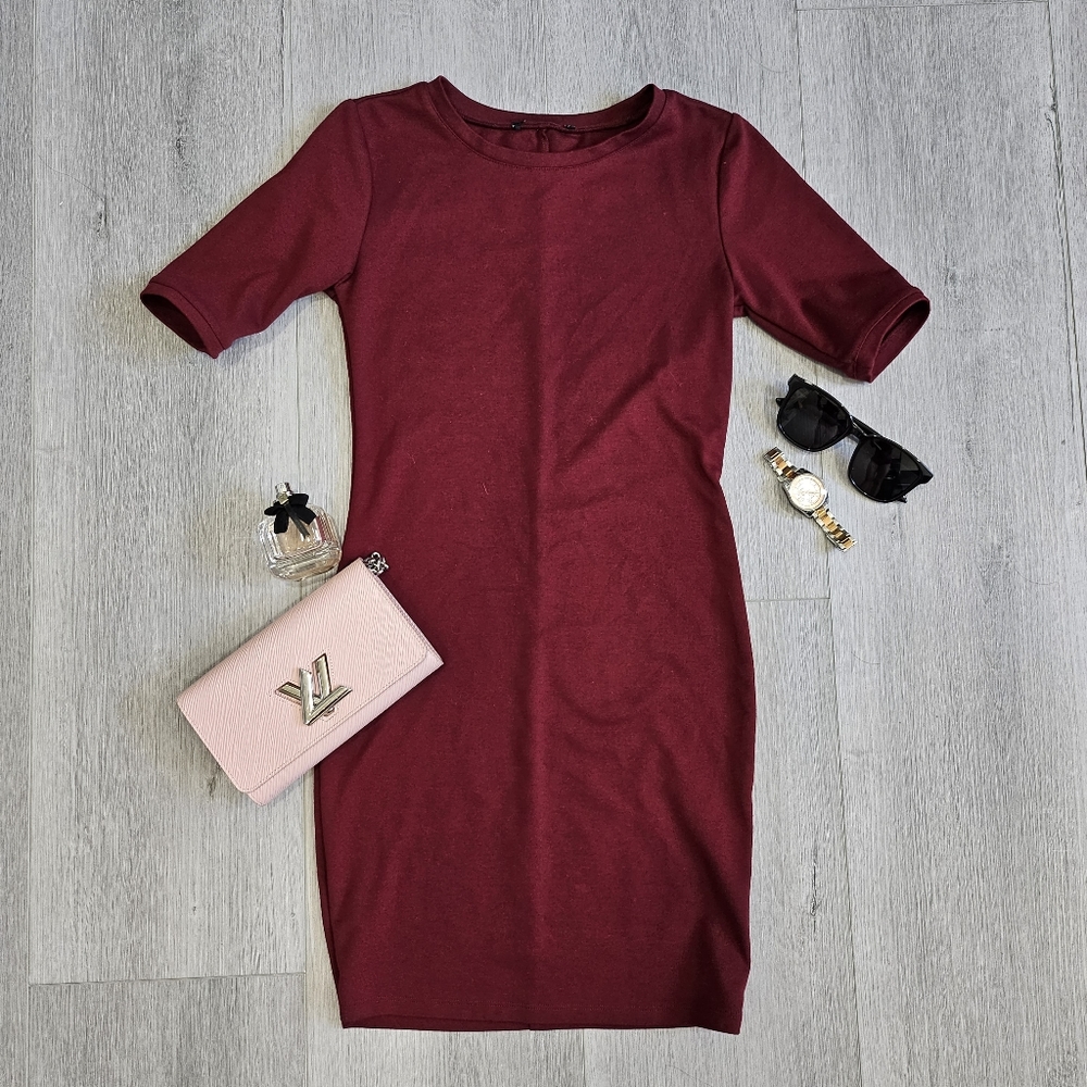 Zara mini half sleeve bodycon dress